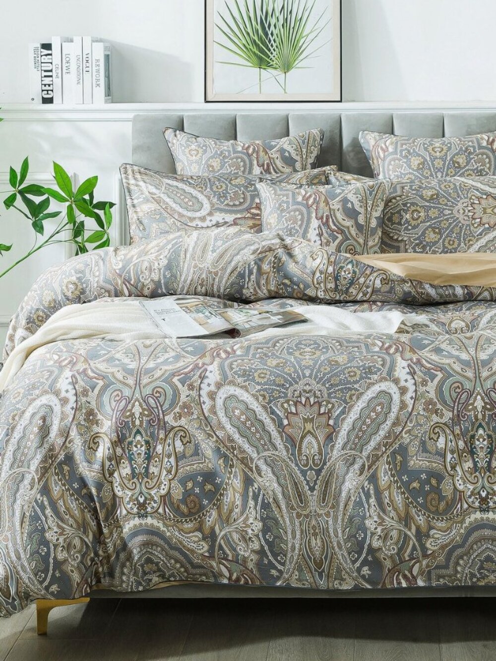 Paisley Duvet Cover Set Classic Boho Paisley Bedding Bohemian Paisley Quilt